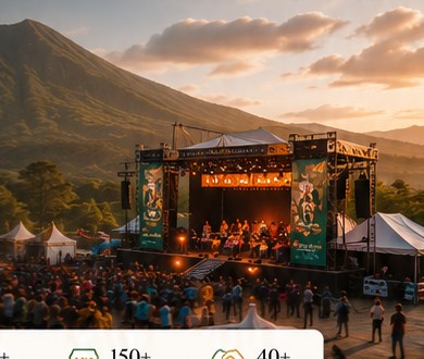 Festival budaya lokal di kaki gunung